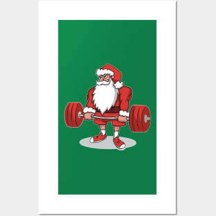 Powerlifting Santa Deadlift Santa Posters and Art